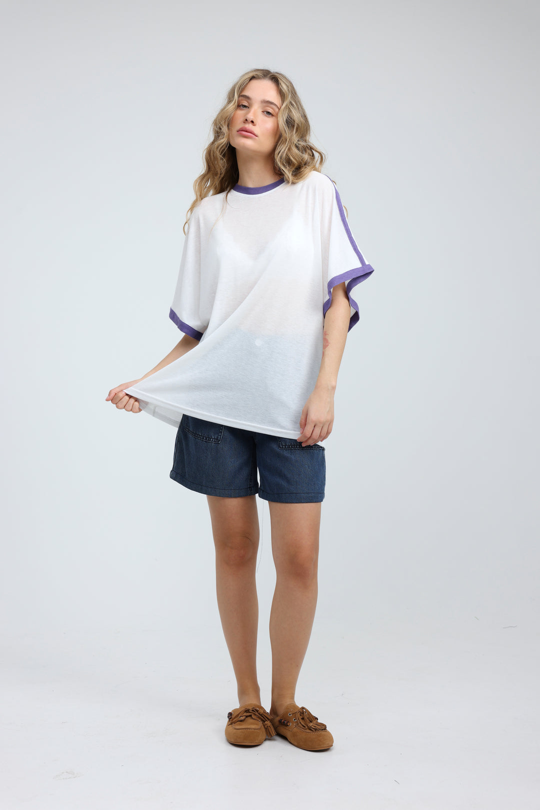 Fact Cream/Purple T-Shirt