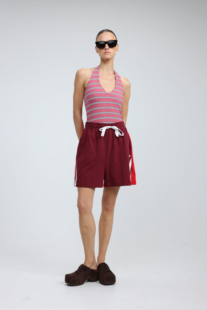 Note Pink Striped Bodysuit