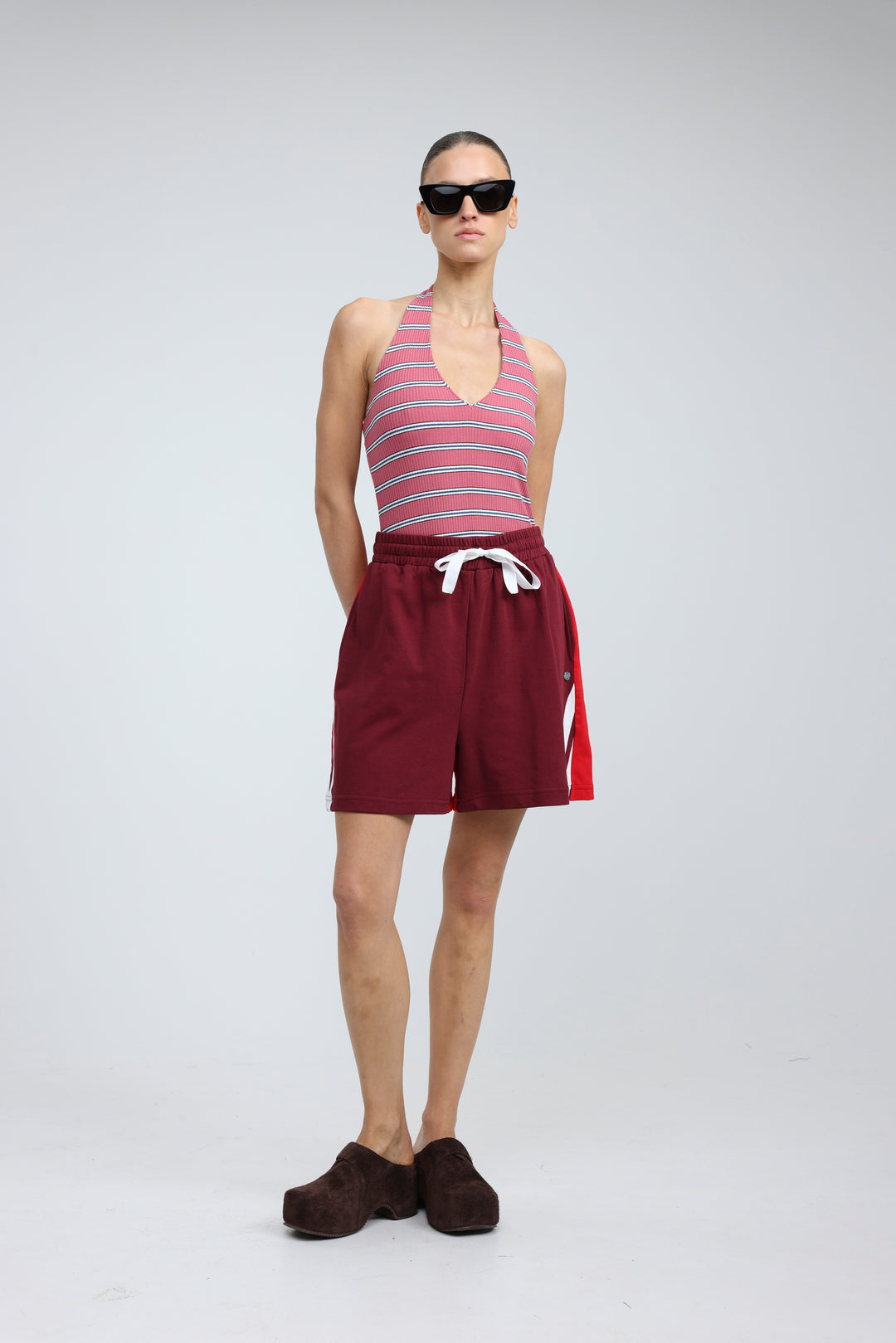 Note Pink Striped Bodysuit