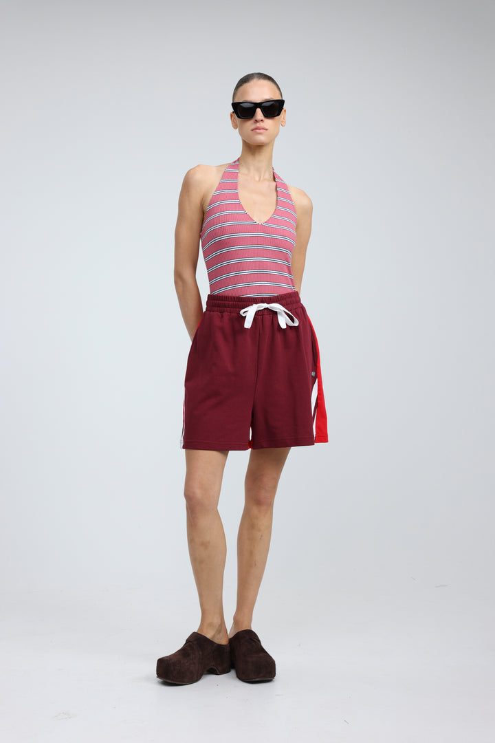 Note Pink Striped Bodysuit