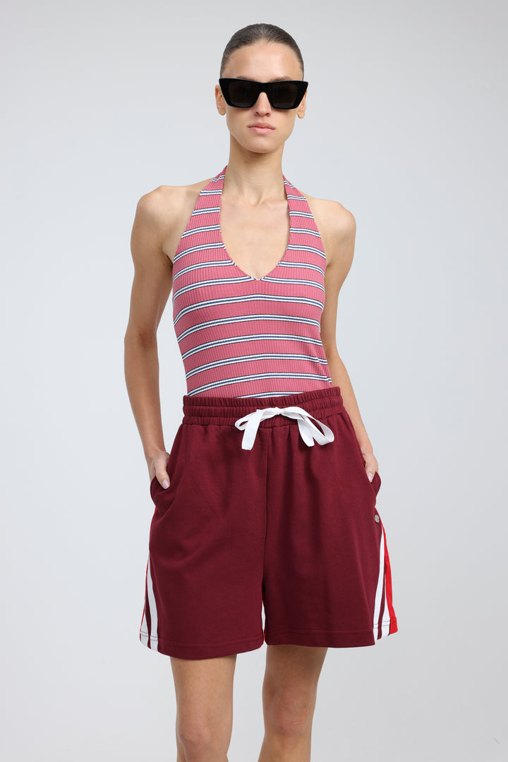Note Pink Striped Bodysuit