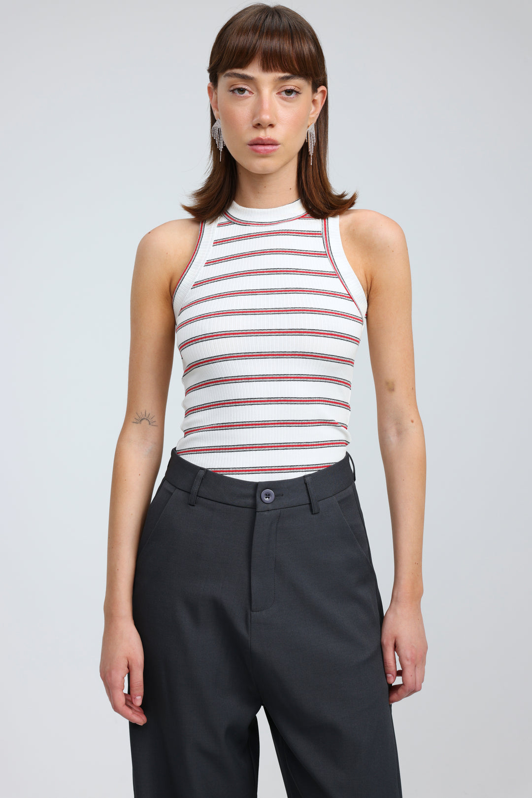 Perfect Red Striped Tank