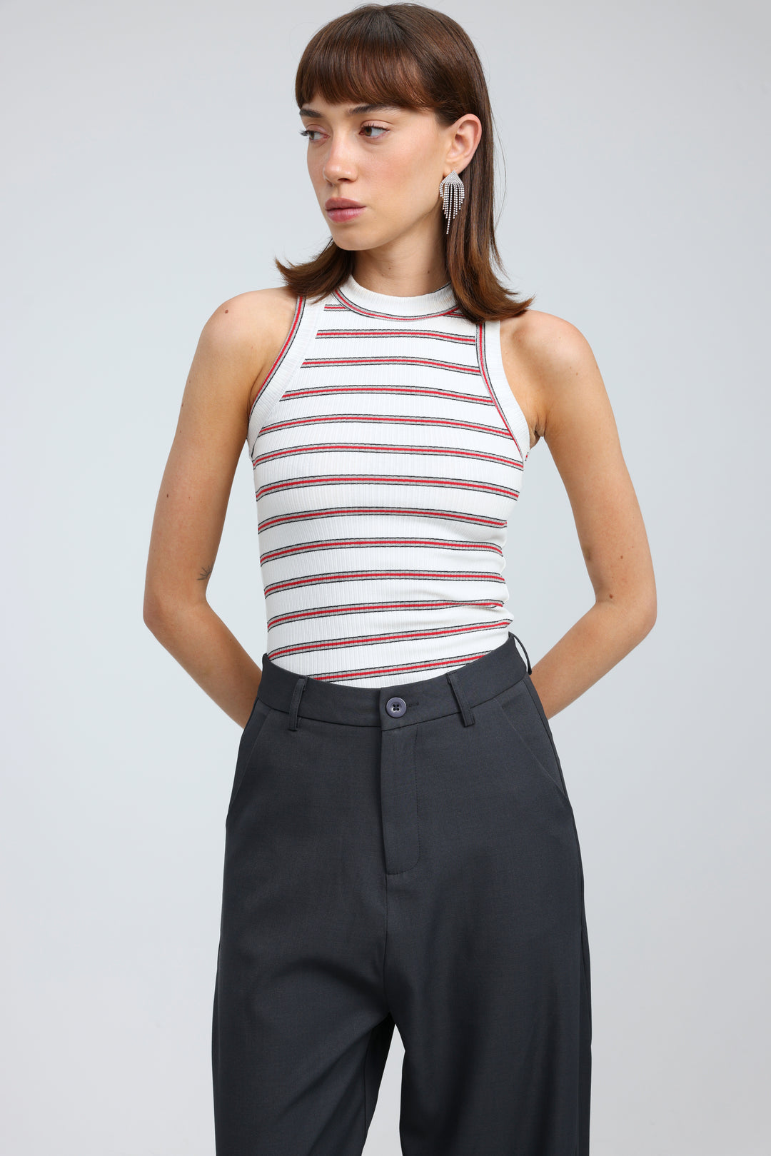 Perfect Red Striped Tank
