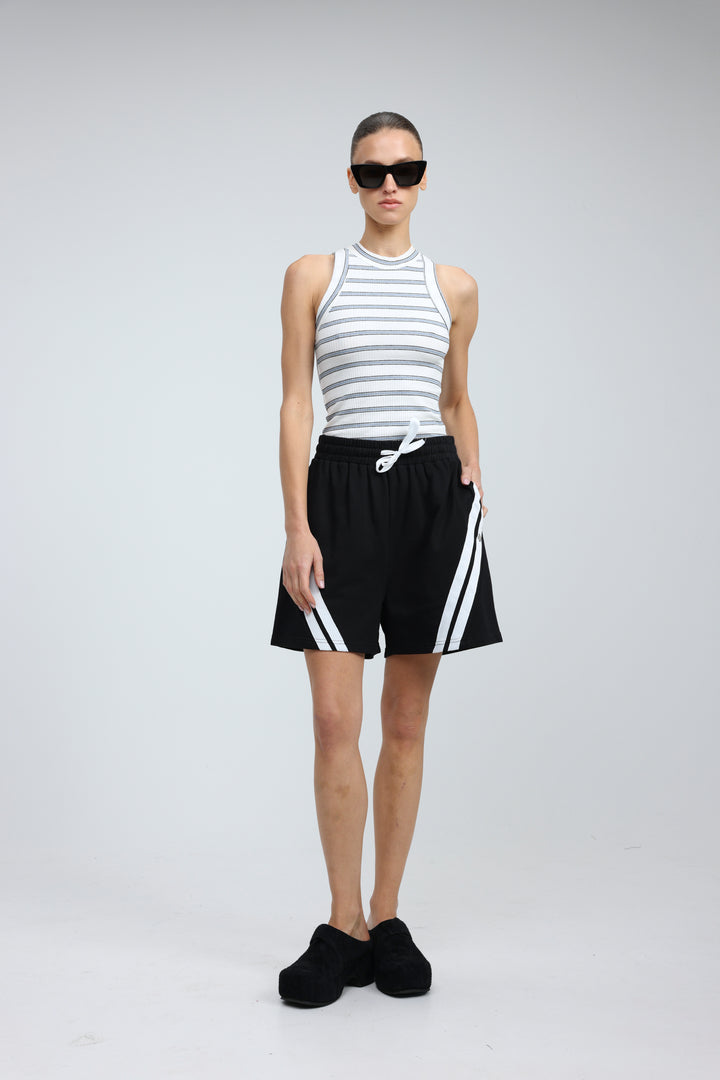 Perfect Light Blue Striped Tank
