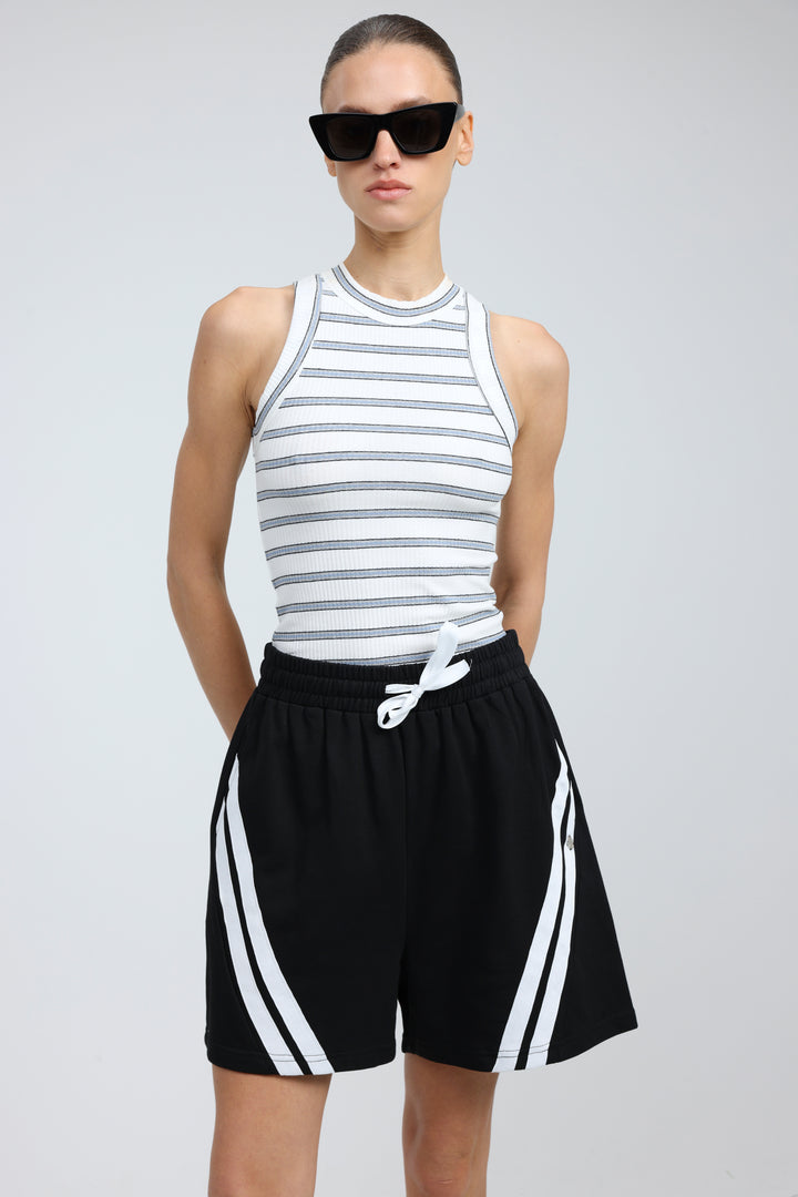 Perfect Light Blue Striped Tank
