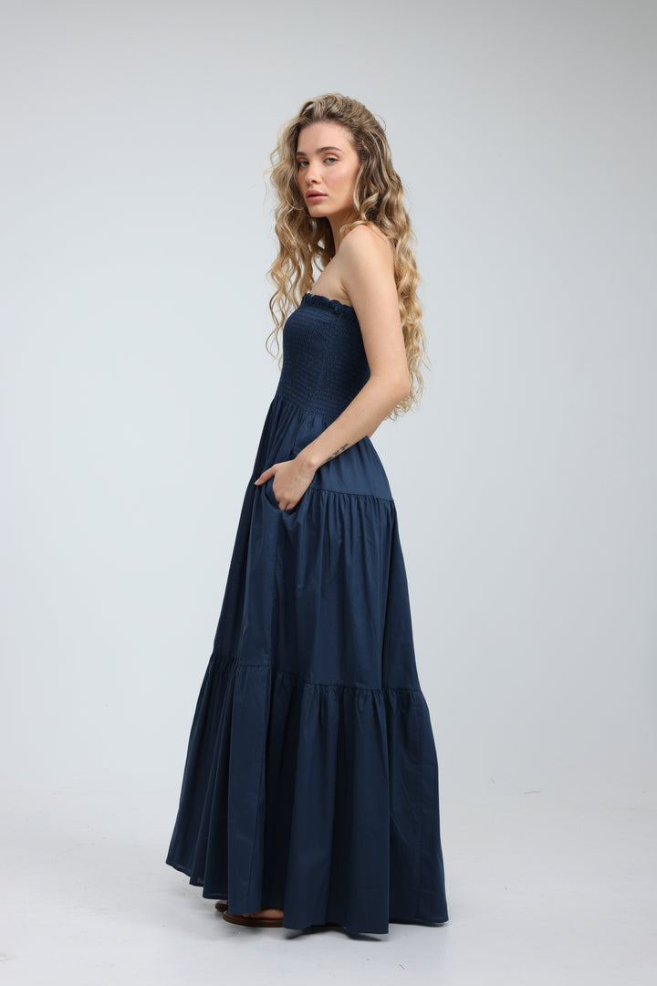 Centara Navy Strapless Dress