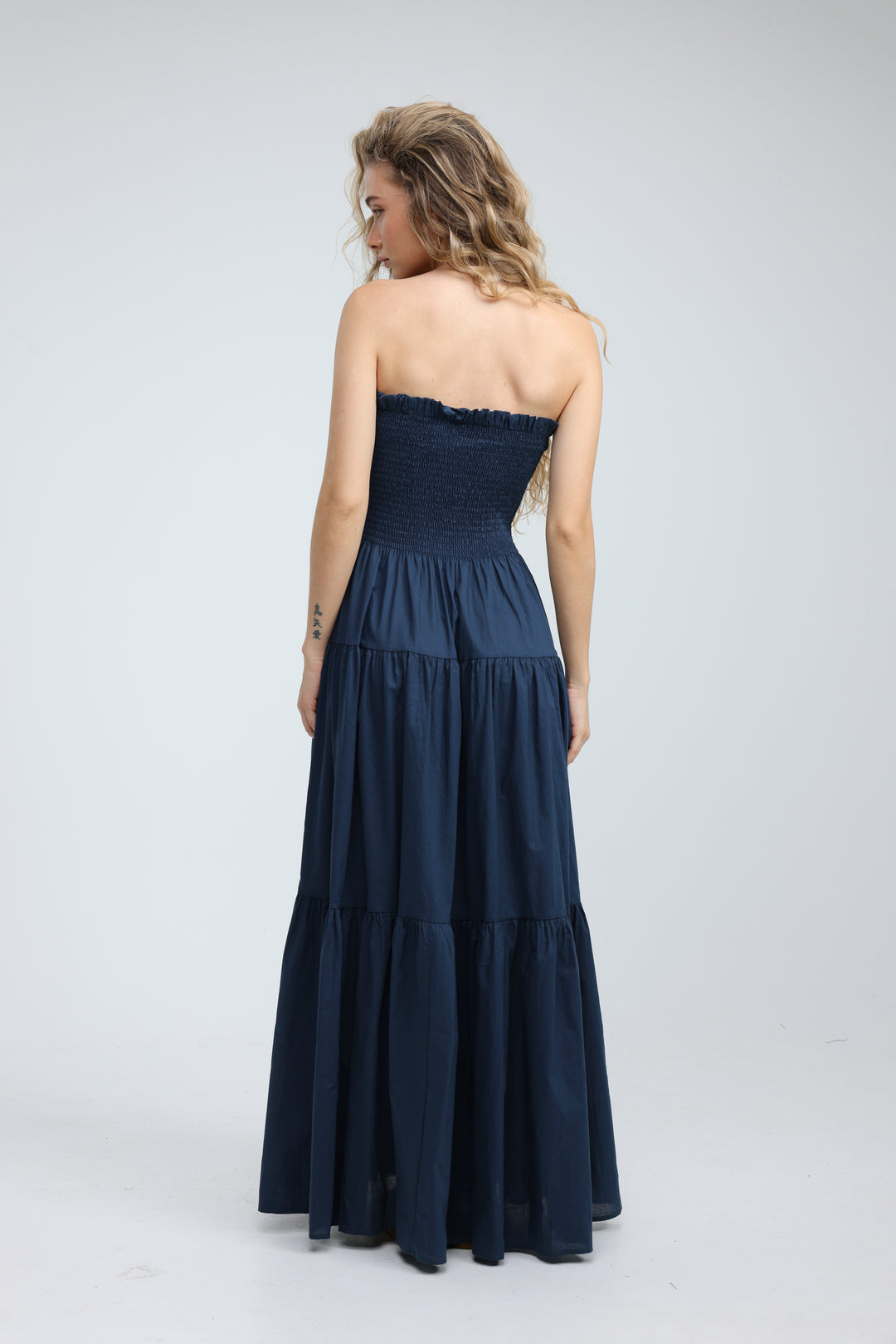 Centara Navy Strapless Dress