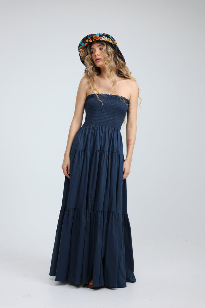 Centara Navy Strapless Dress