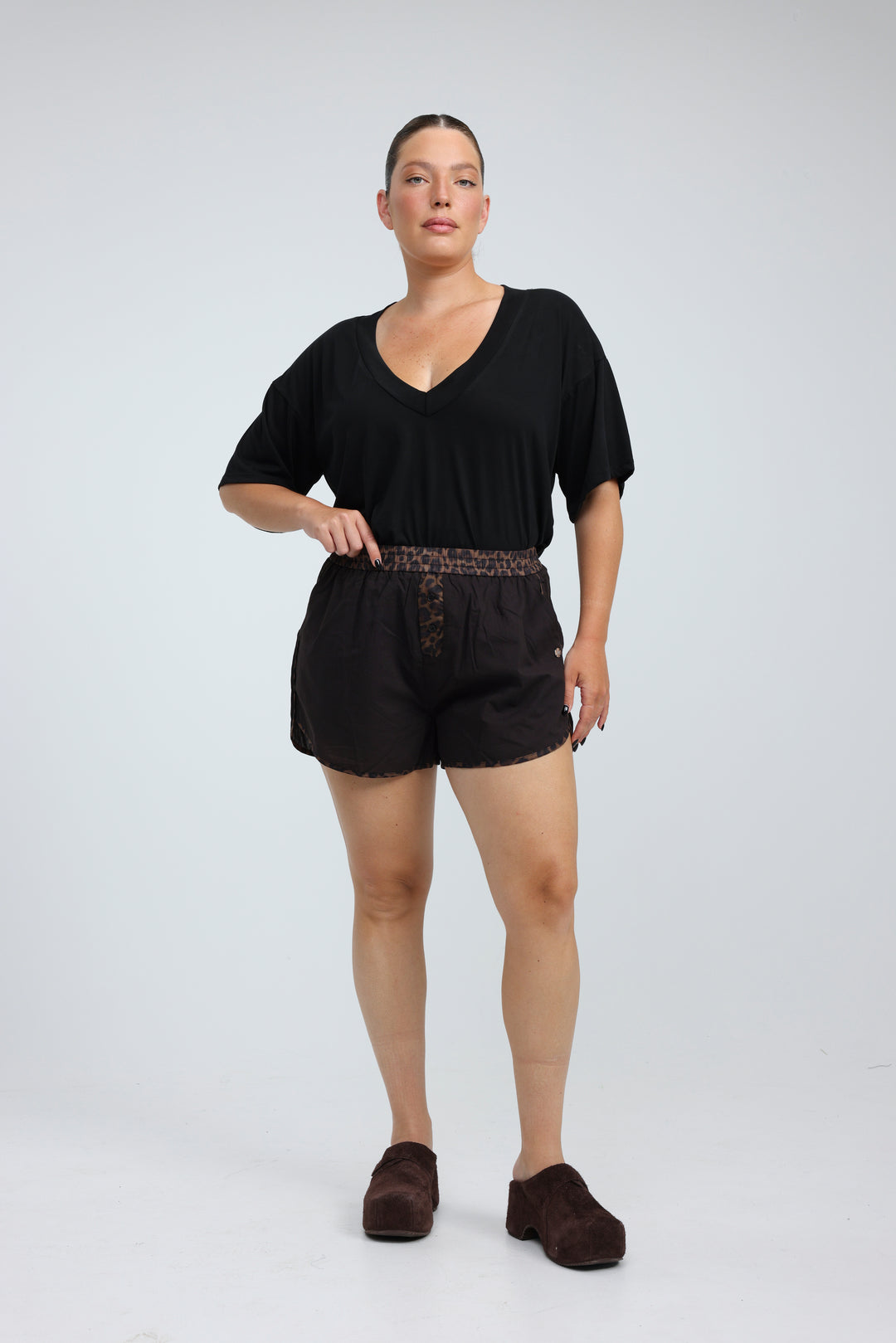 Buni's Leopard/Plaid Mix Shorts