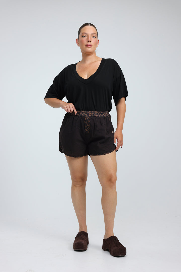 Buni's Leopard/Plaid Mix Shorts