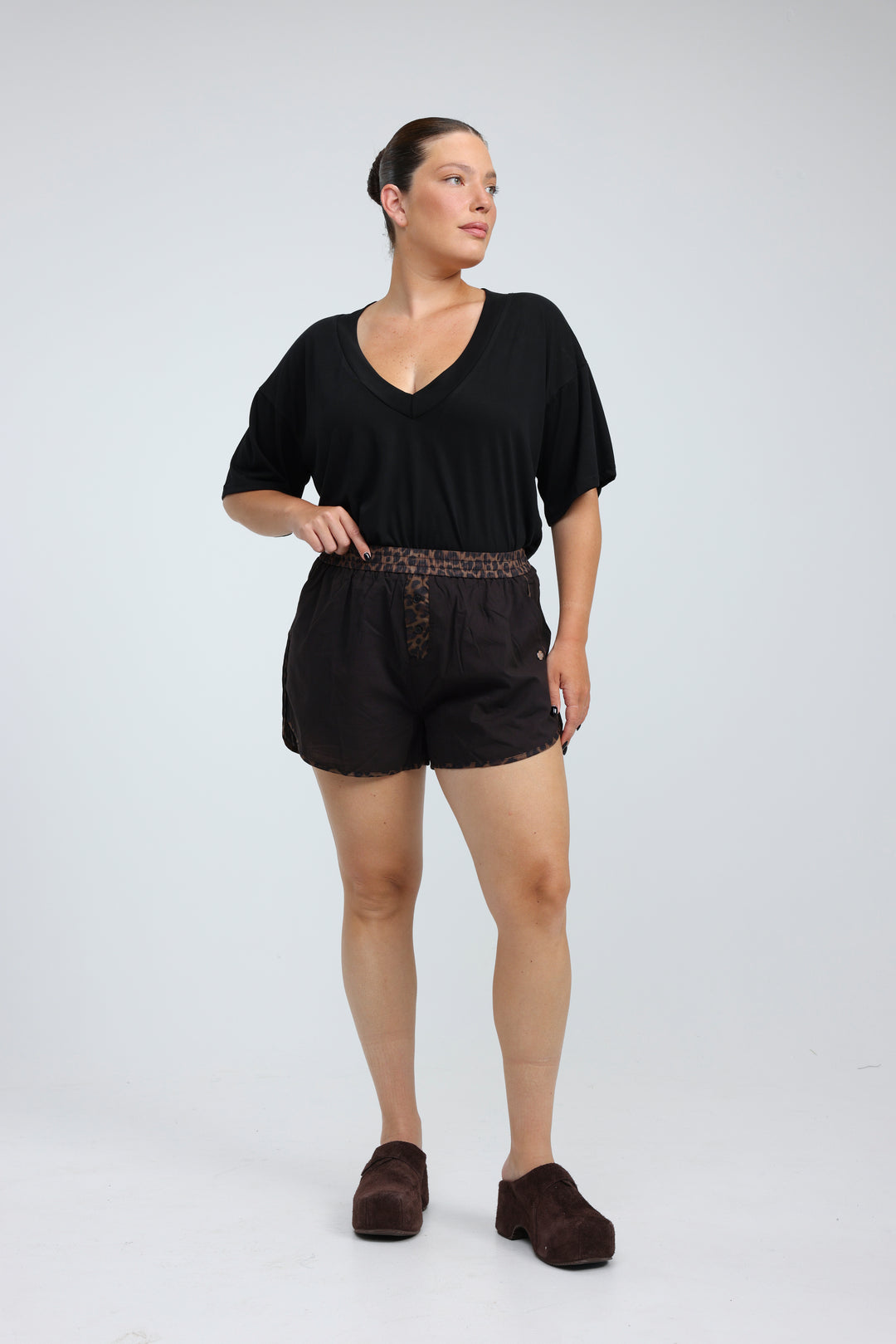 Buni's Leopard/Plaid Mix Shorts
