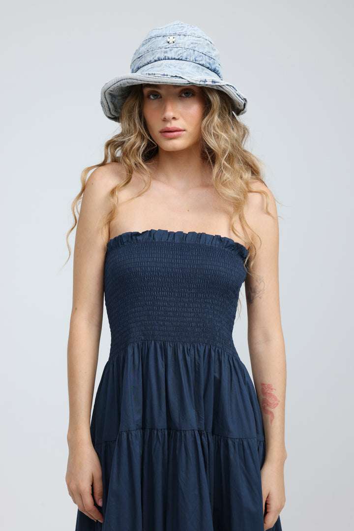 Denim Hearts Bucket Hat