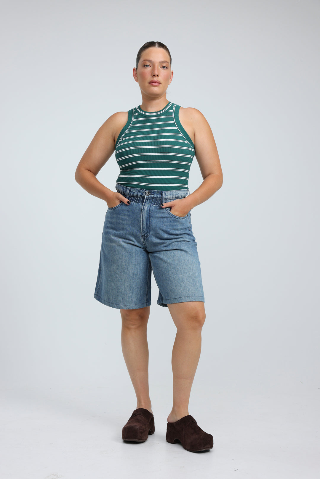Star 550 Blue Denim Shorts