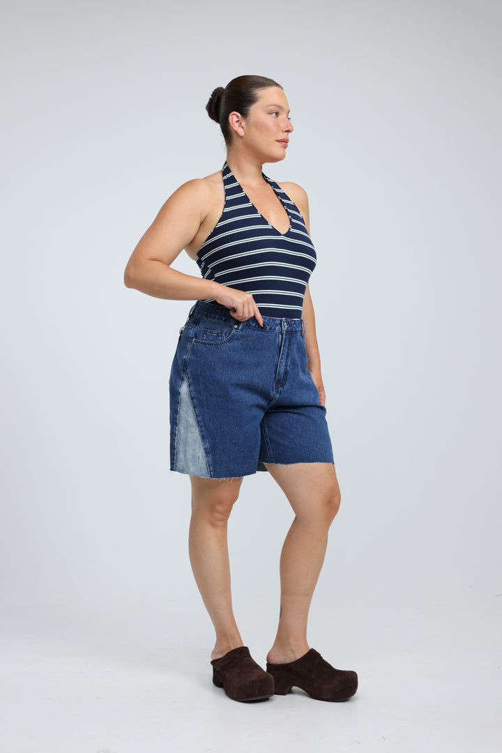 Star 501 Blue Mix Denim Shorts