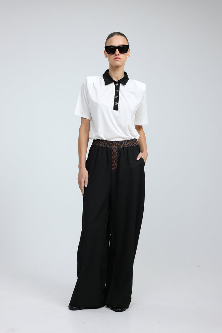 Buni's Black/Leopard Stripes Bottoms