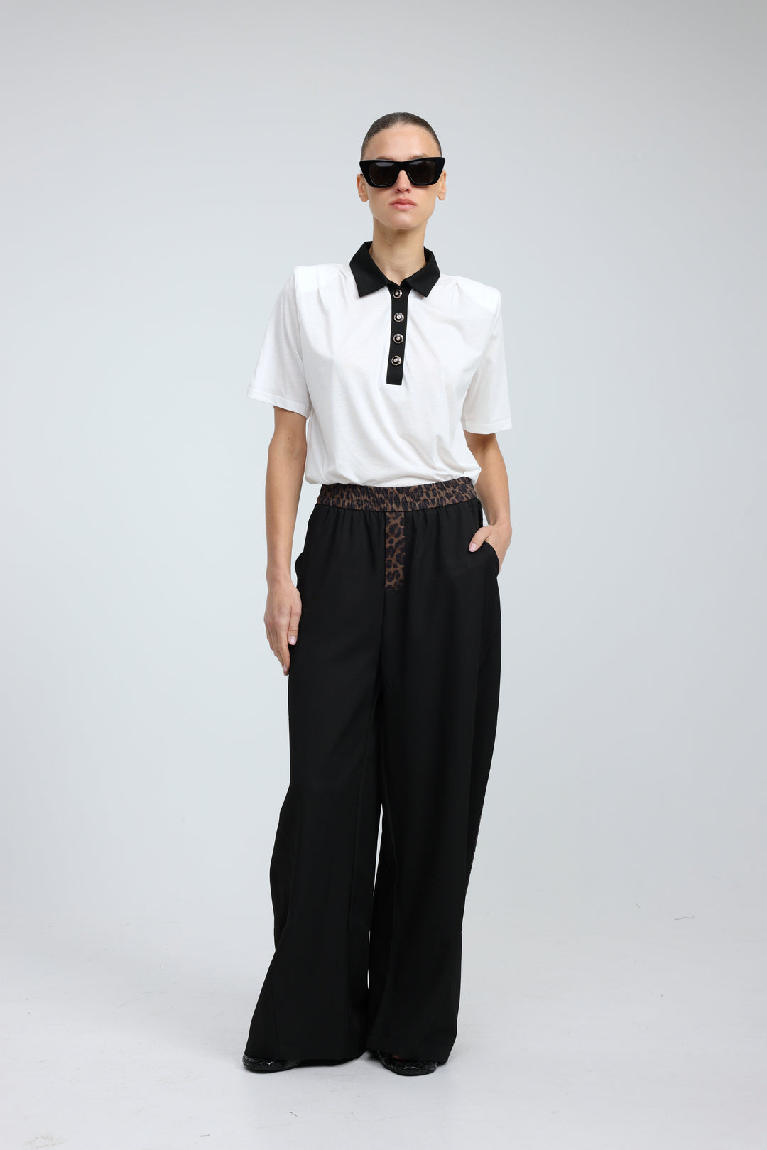 Buni's Black/Leopard Stripes Bottoms