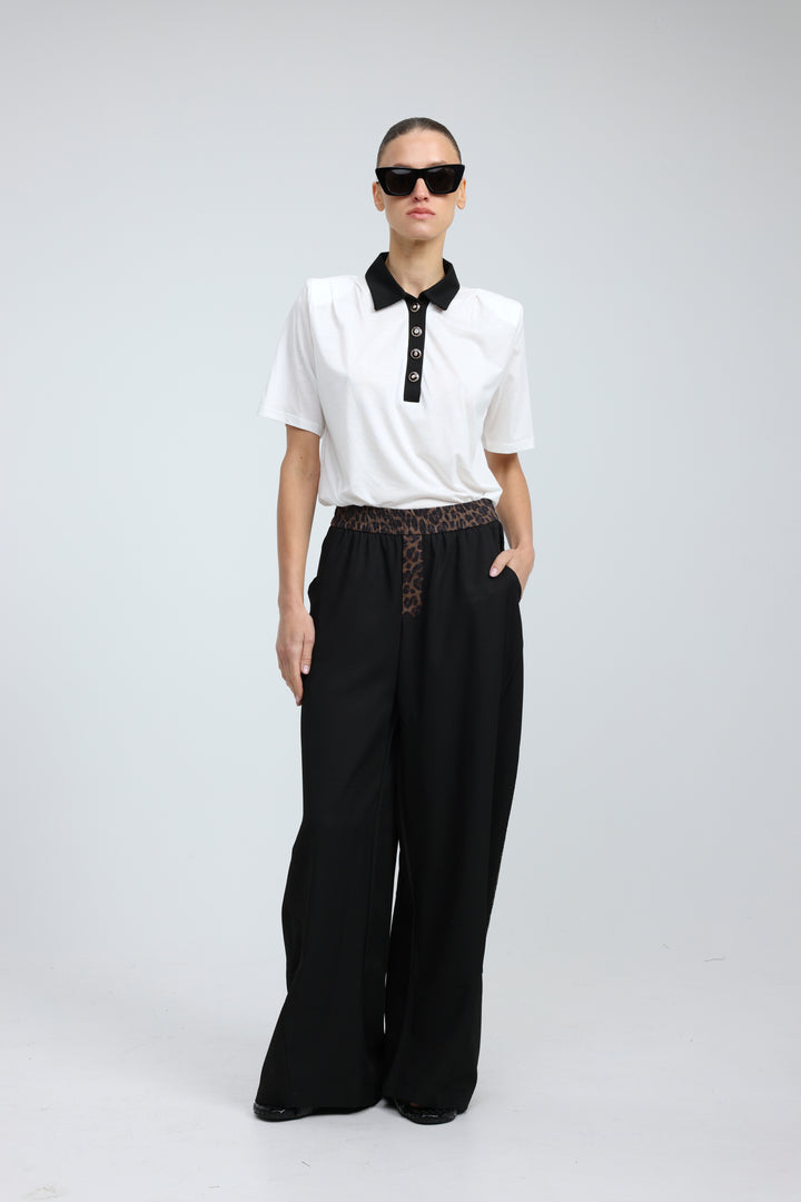 Buni's Black/Leopard Stripes Bottoms