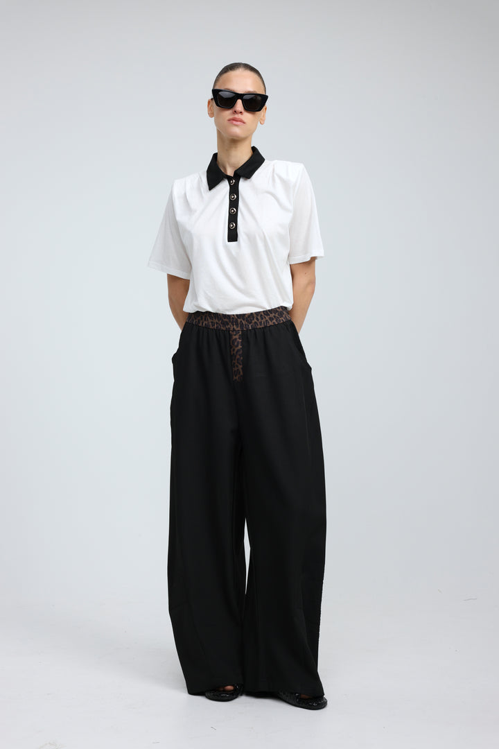 Buni's Black/Leopard Stripes Bottoms