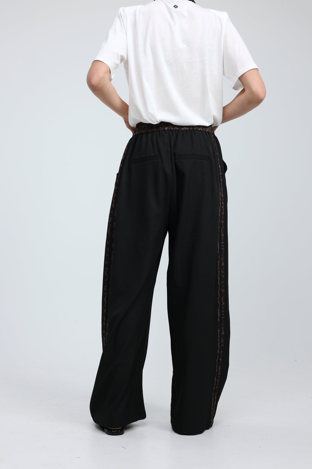 Buni's Black/Leopard Stripes Bottoms