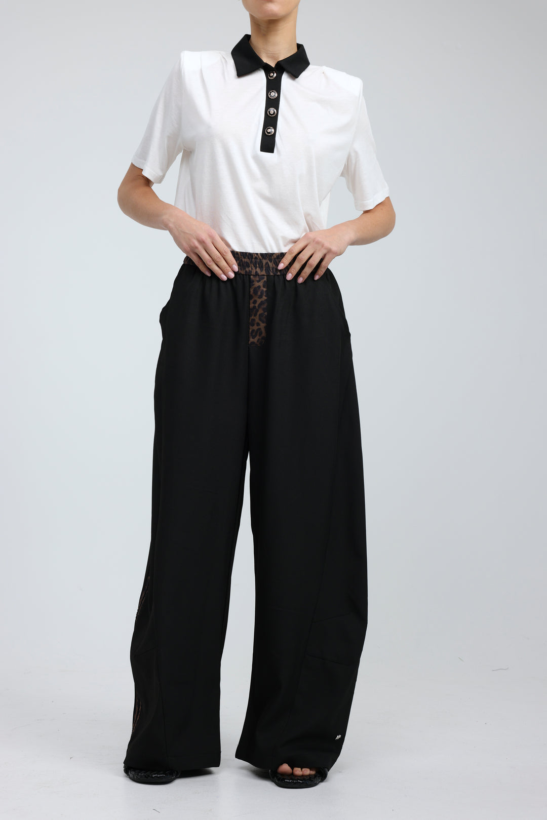 Buni's Black/Leopard Stripes Bottoms