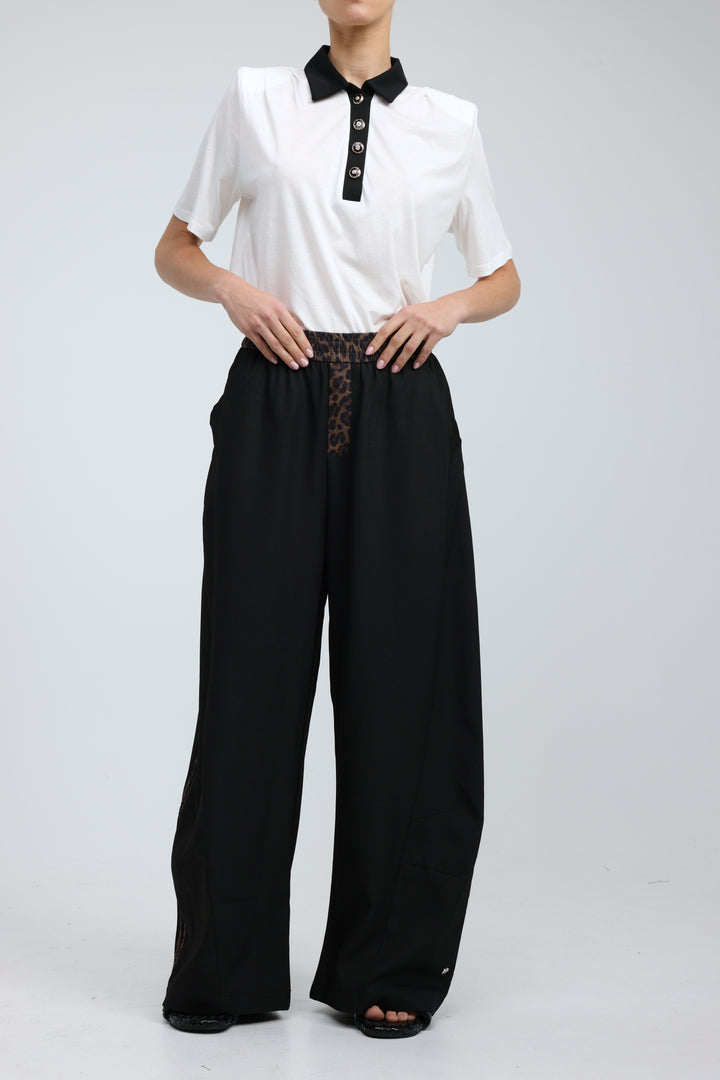 Buni's Black/Leopard Stripes Bottoms