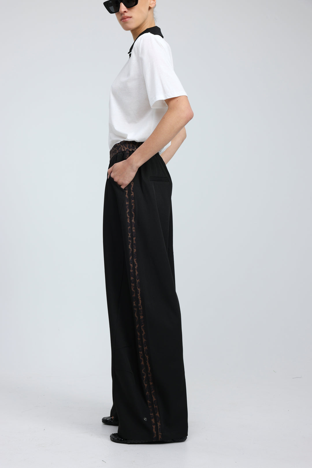 Buni's Black/Leopard Stripes Bottoms