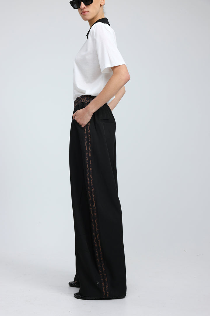 Buni's Black/Leopard Stripes Bottoms