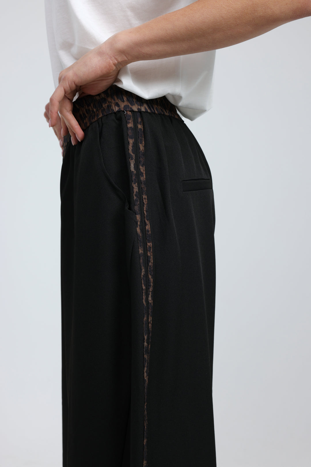 Buni's Black/Leopard Stripes Bottoms
