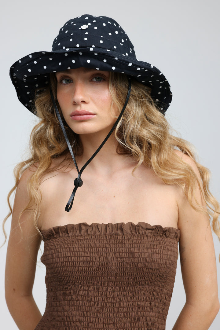 Black Dots Bucket Hat