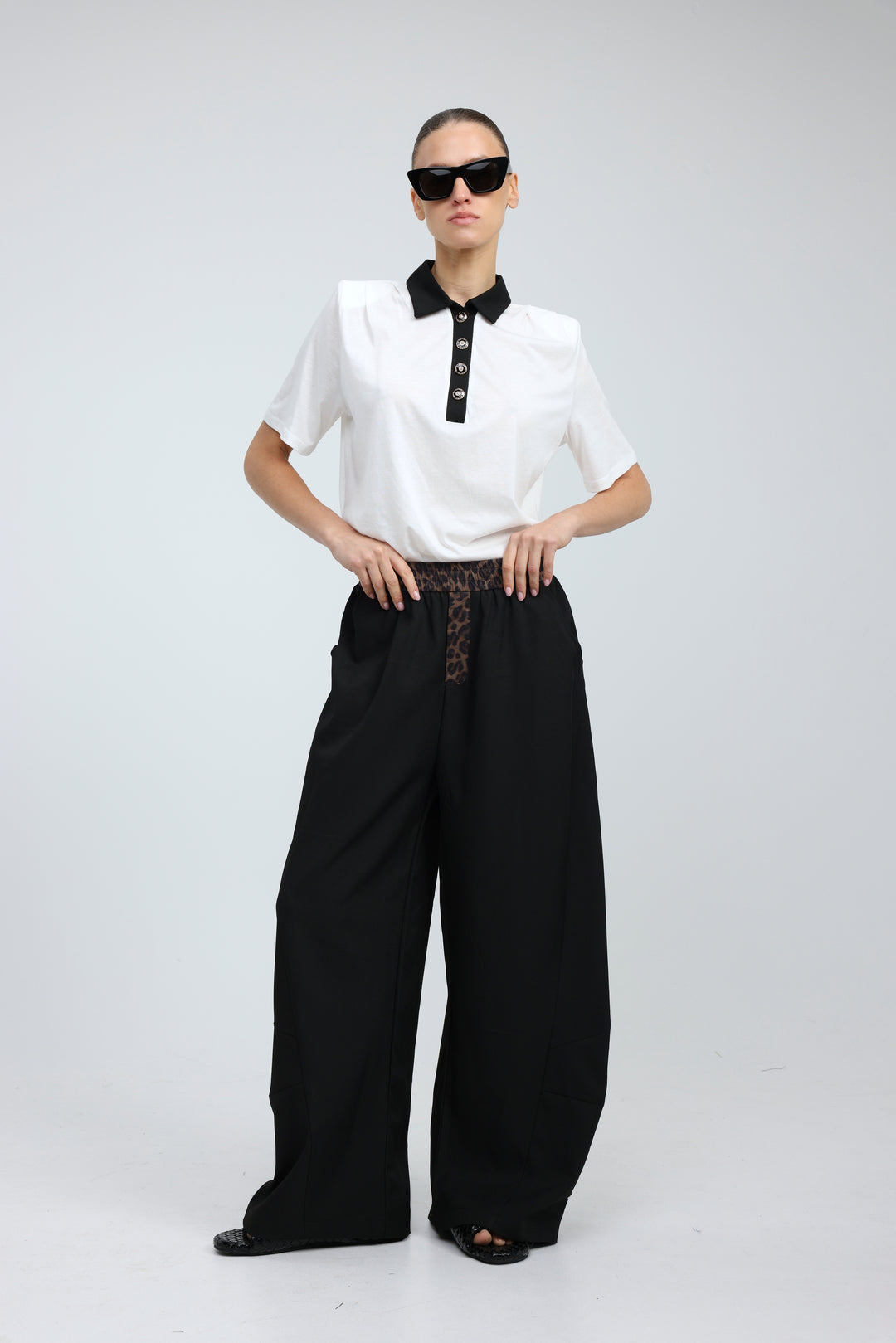 Buni's Black/Leopard Stripes Bottoms
