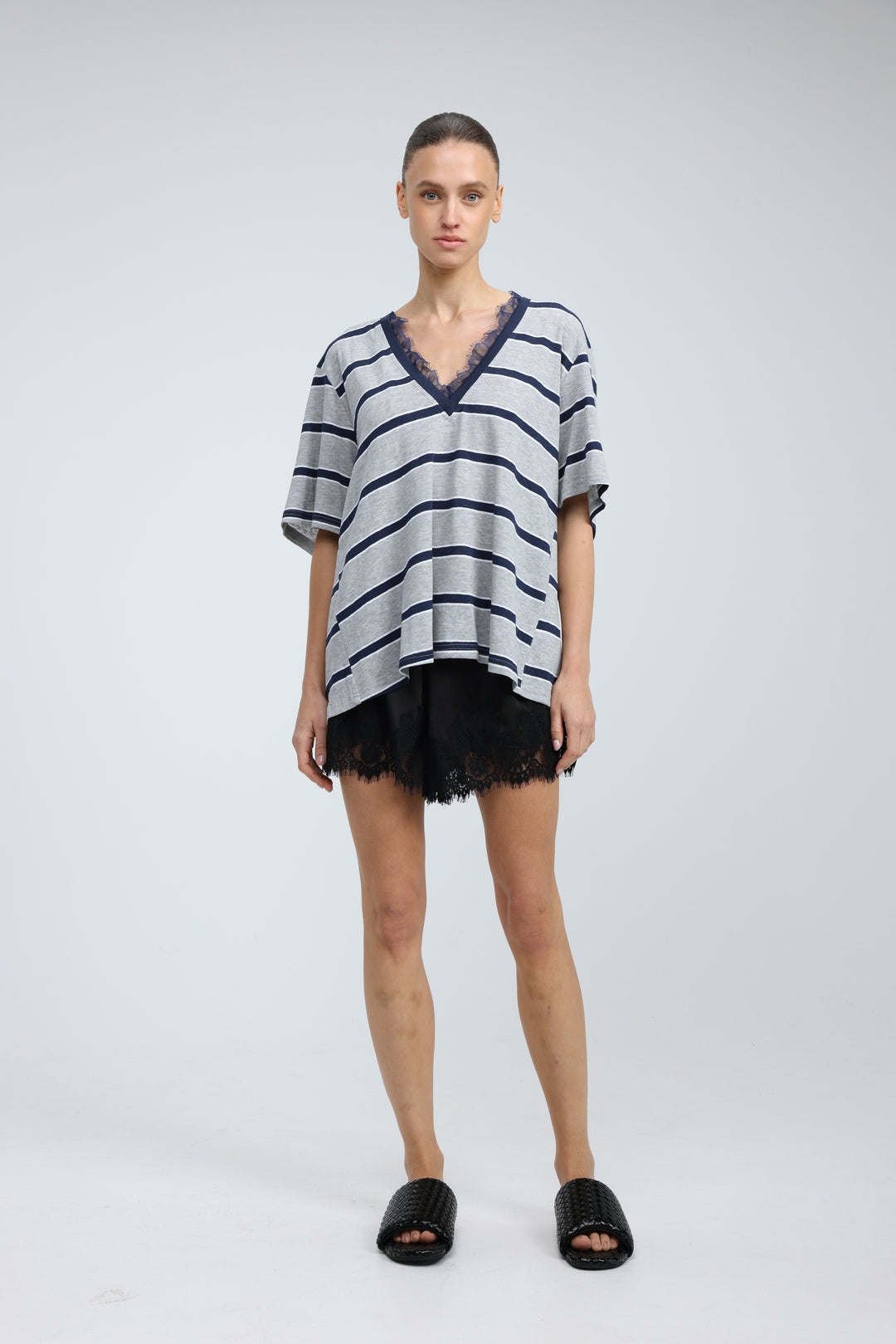 Glow Grey Stripes T-Shirt