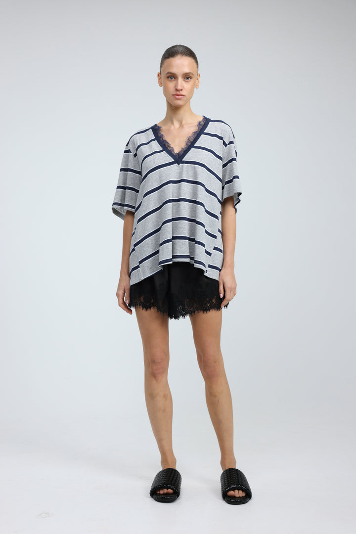 Glow Grey Stripes T-Shirt