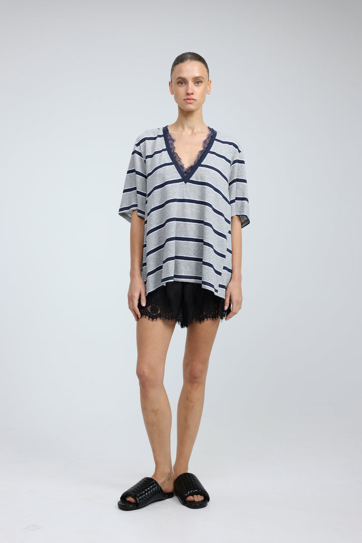 Glow Grey Stripes T-Shirt