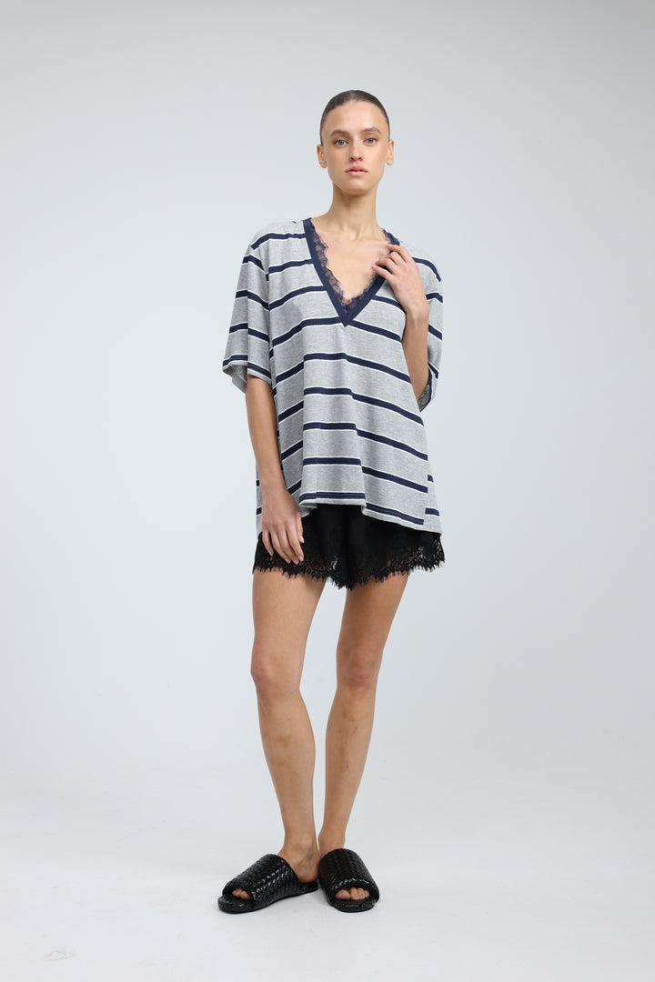 Glow Grey Stripes T-Shirt