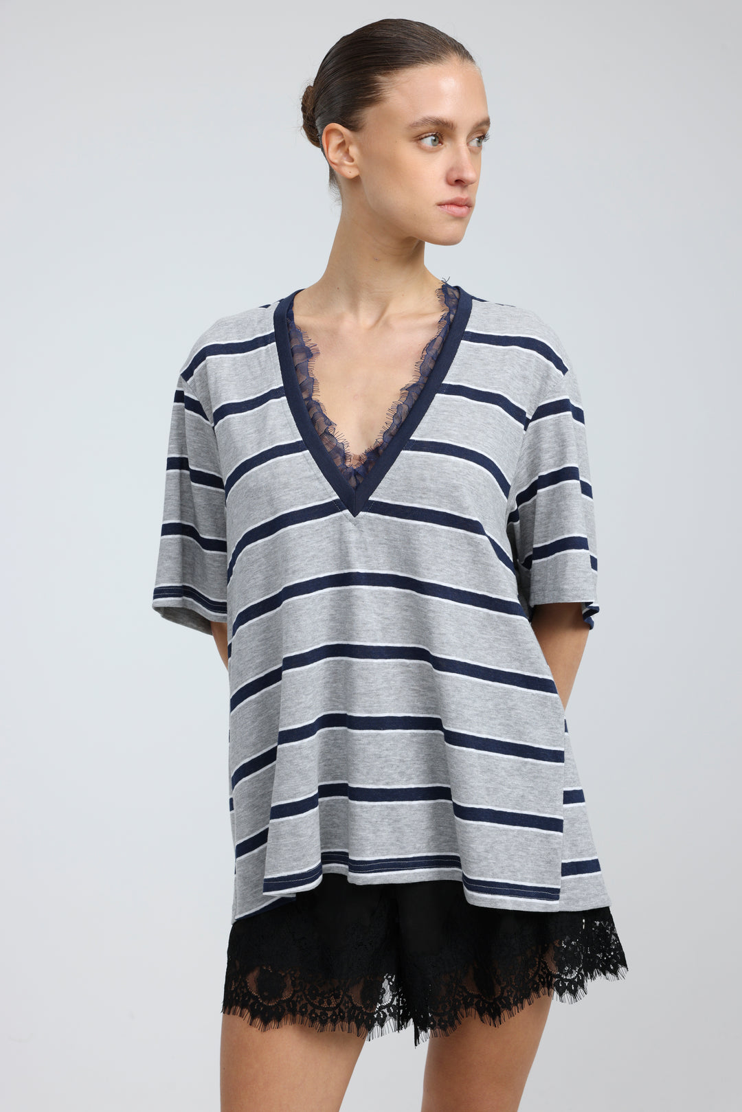 Glow Grey Stripes T-Shirt