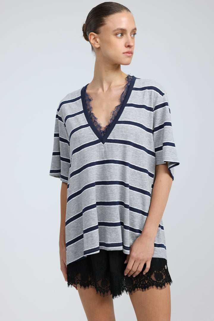 Glow Grey Stripes T-Shirt