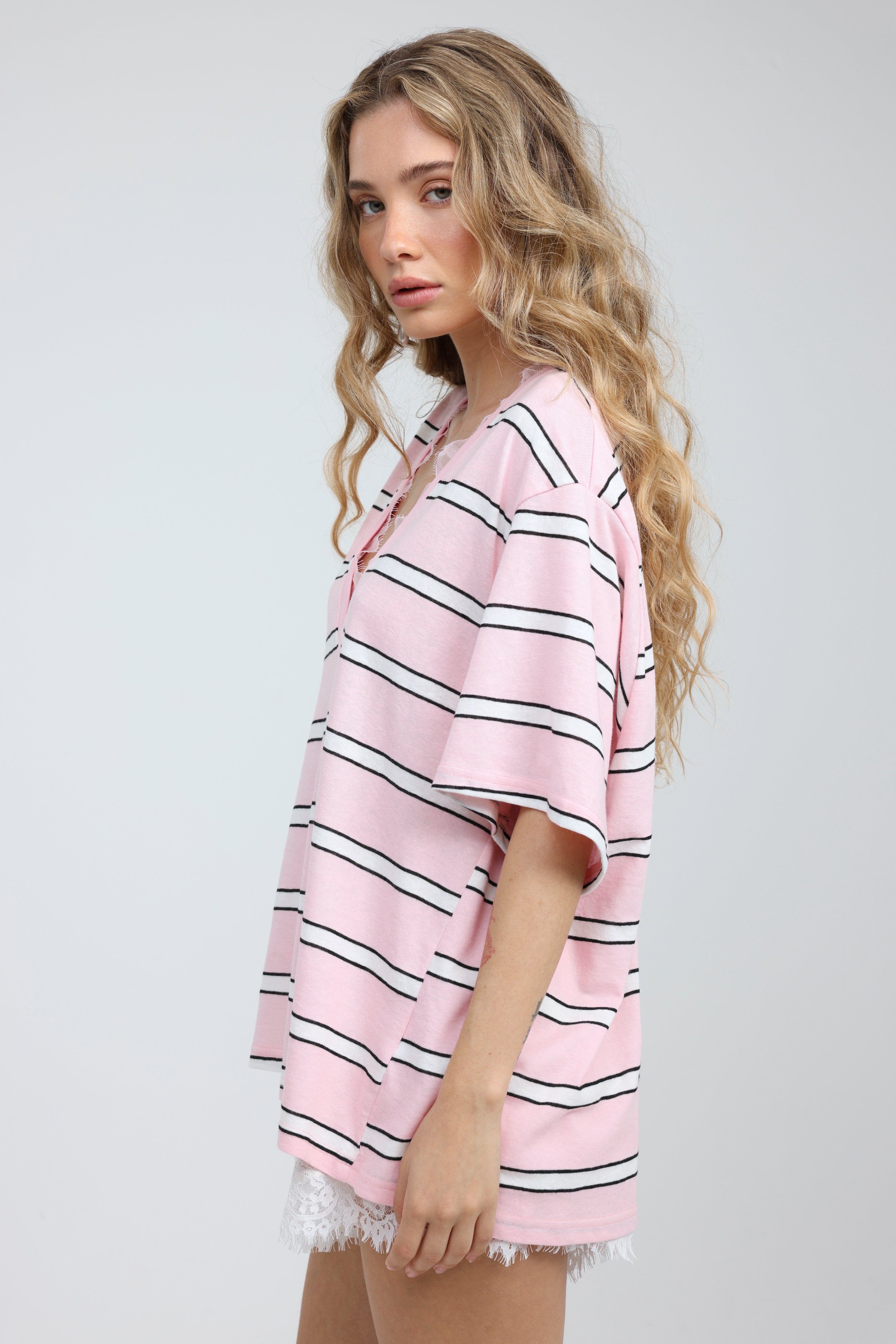 Glow Pink Stripes T-Shirt – SEESTARZ
