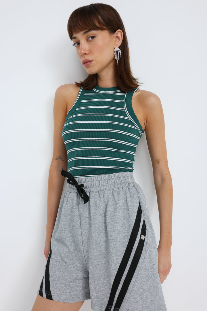 Perfect Green Striped Tank