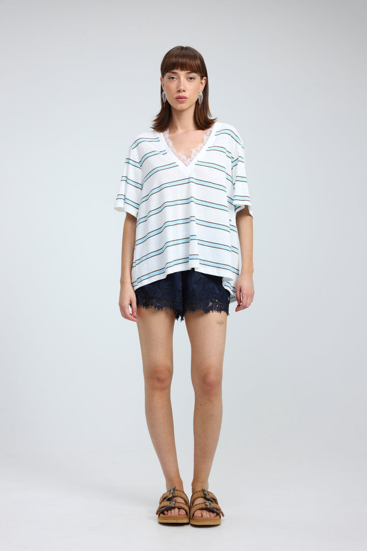 Glow White Stripes T-Shirt