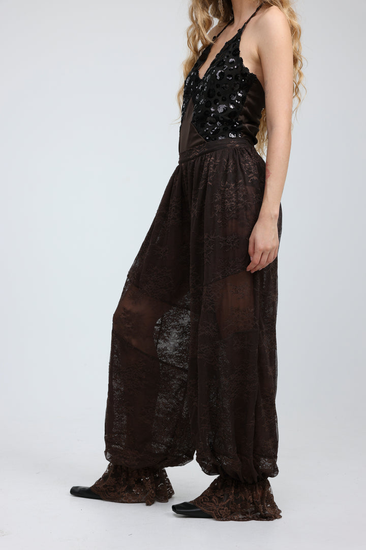 Layered Lace Brown Bottoms