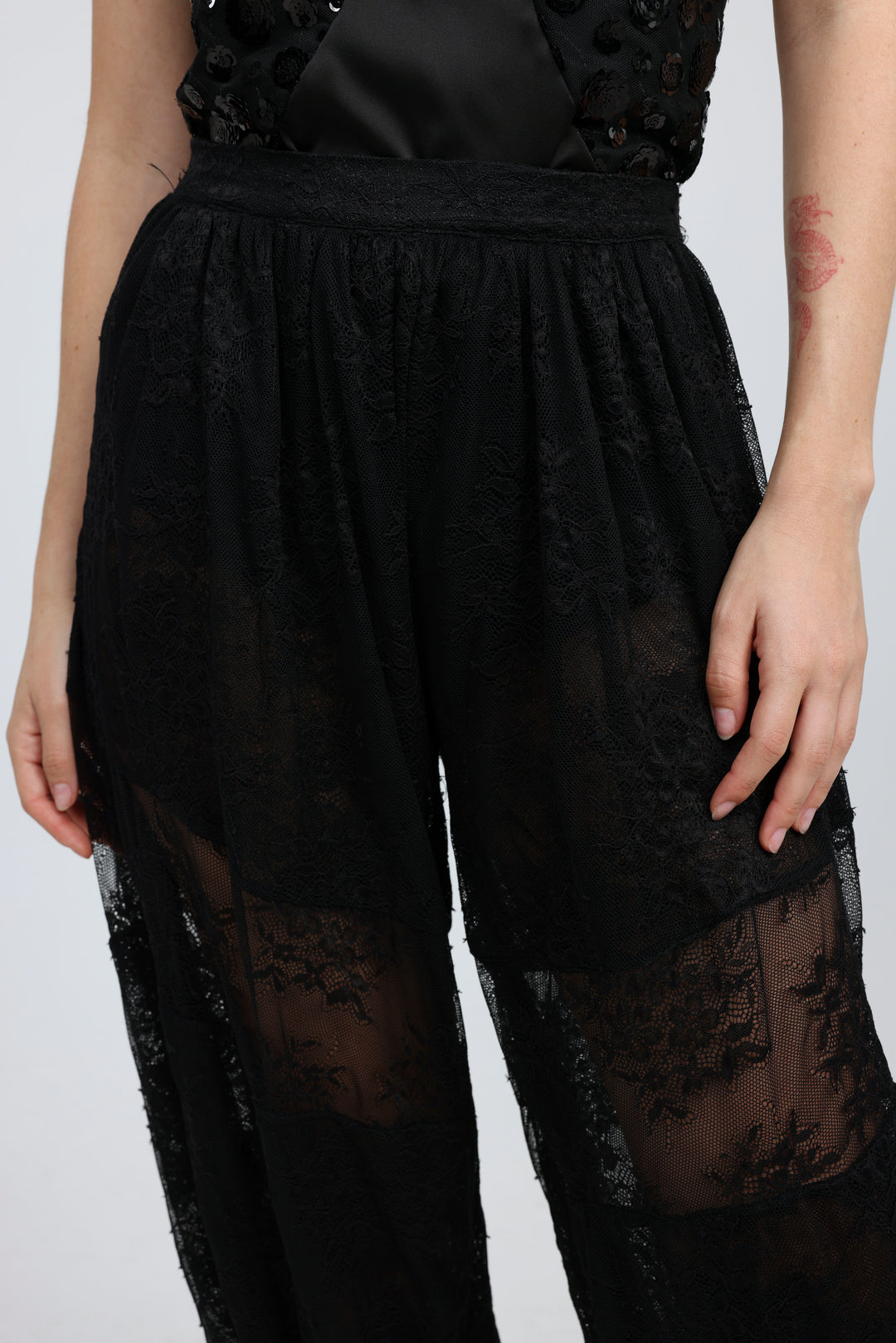 Layered Lace Black Bottoms