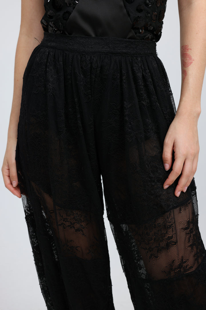 Layered Lace Black Bottoms