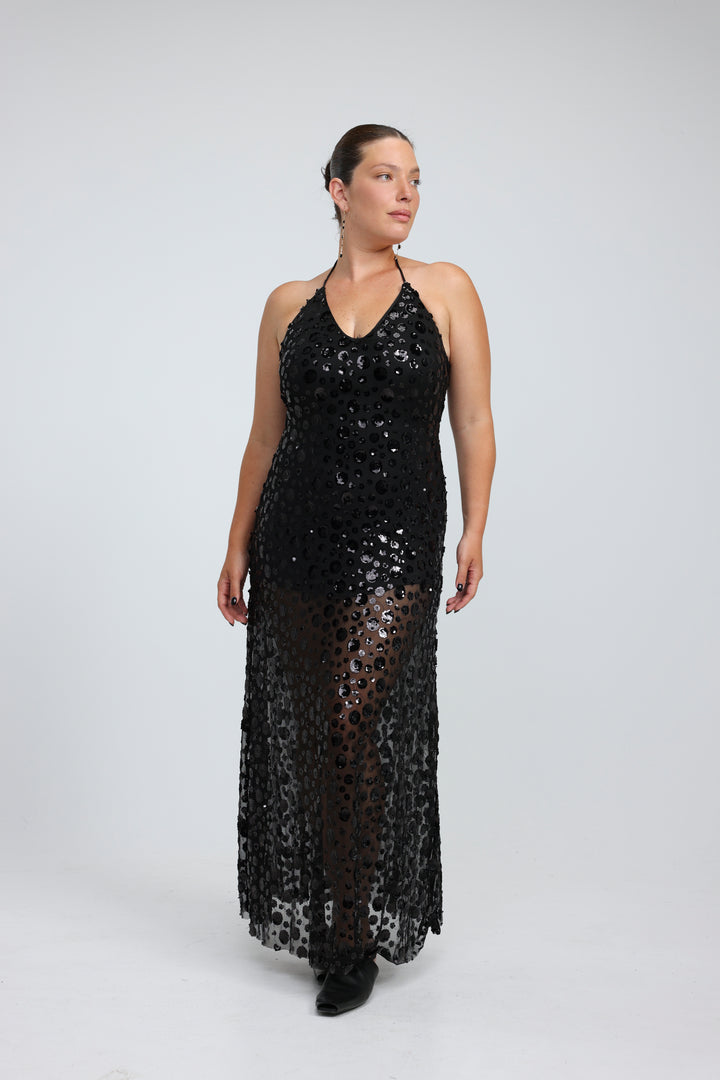 Sequin Black Dress