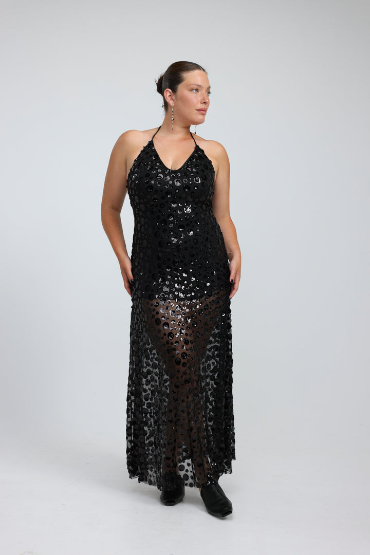 Sequin Black Dress