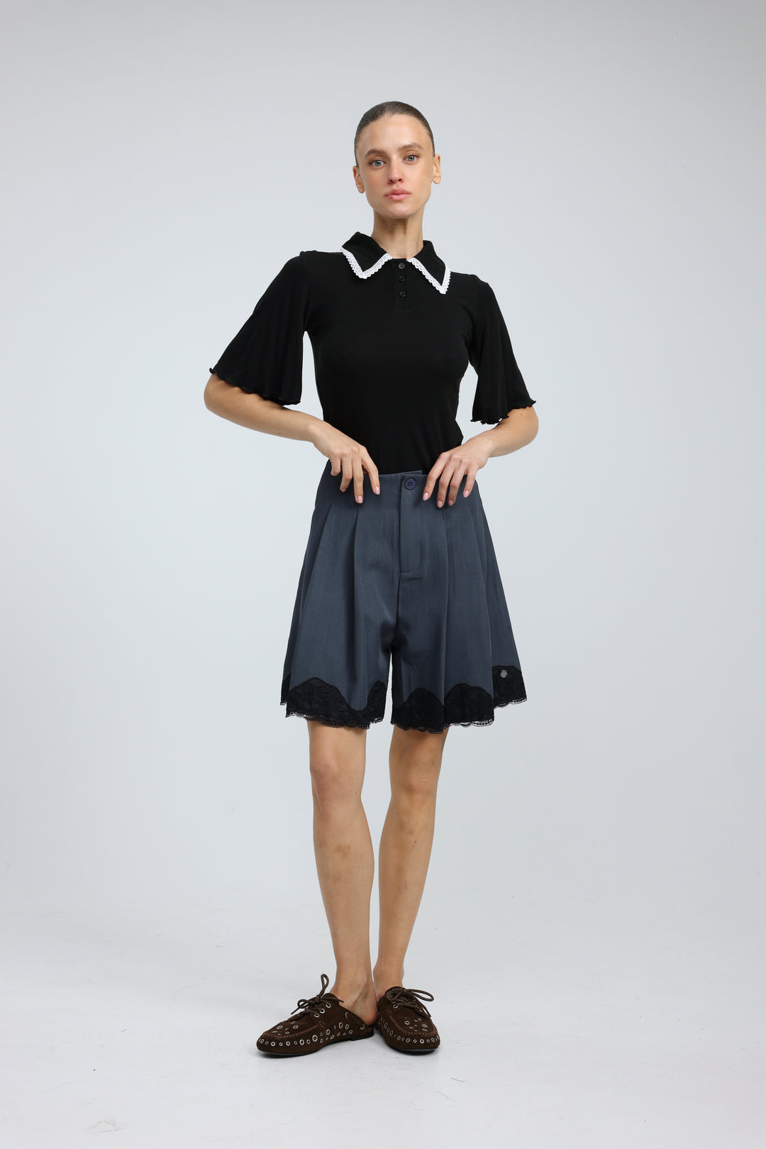Stamp Black/White Polo T-Shirt