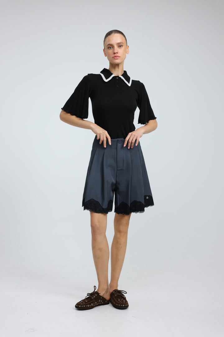 Stamp Black/White Polo T-Shirt
