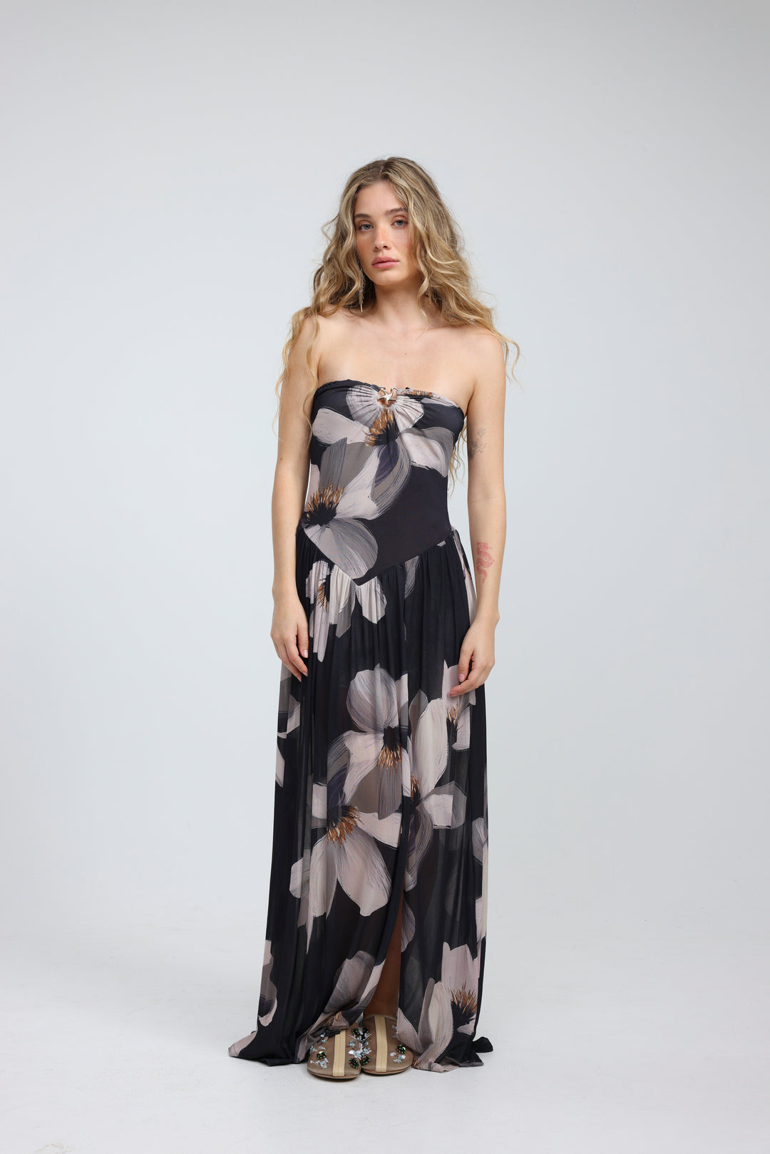 Starfish Floral Strapless Dress