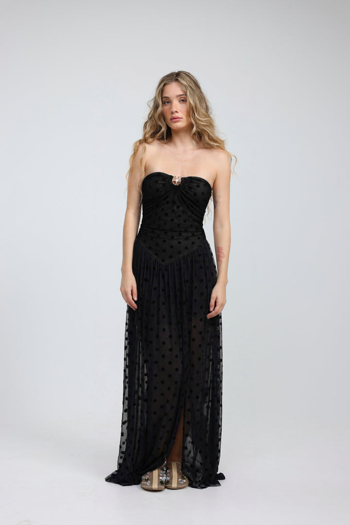 Starfish Black Strapless Dress