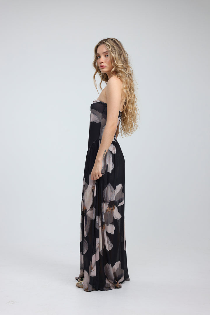 Starfish Floral Strapless Dress