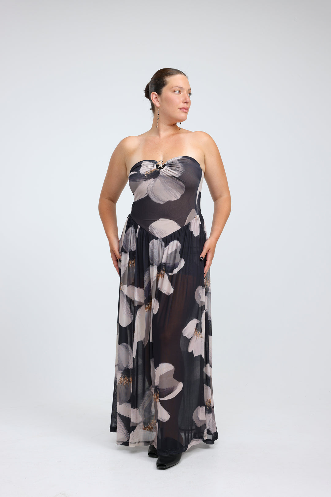 Starfish Floral Strapless Dress